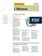 Mahesh Dhiman: Lead Story Headline