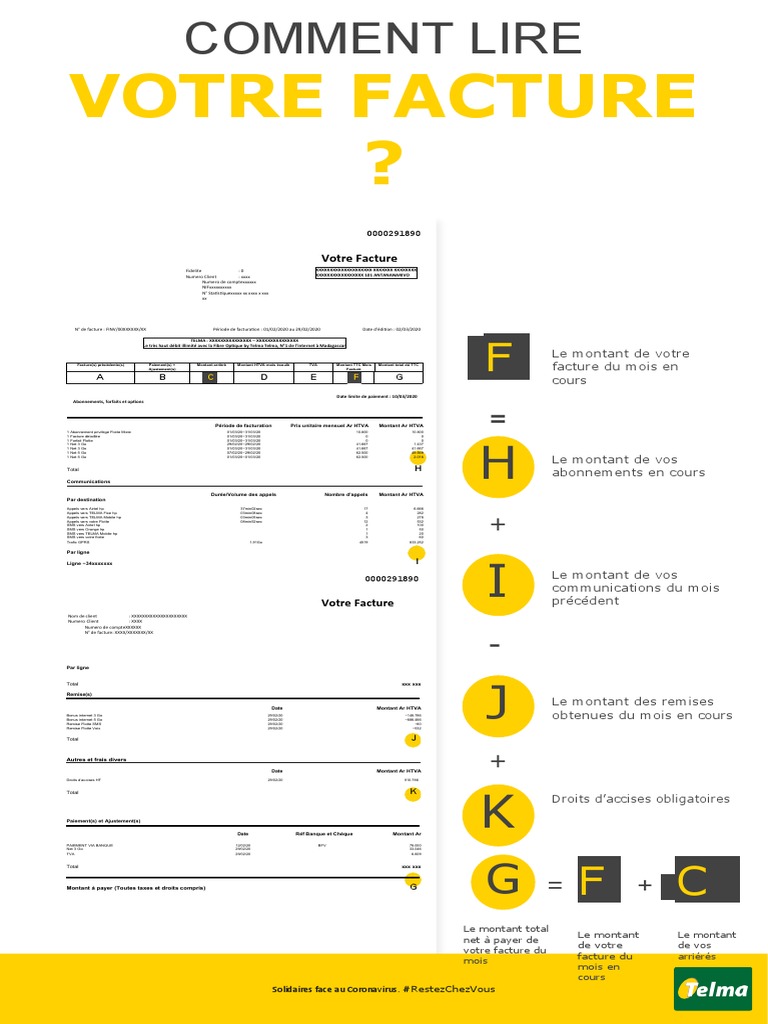 Comment Lire Facture Telma | PDF | Taxe sur la valeur ajoutée | Facture