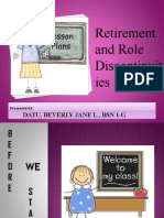 Retirement and Role Discontinuit Ies: Datu, Beverly Jane L., BSN 1-G