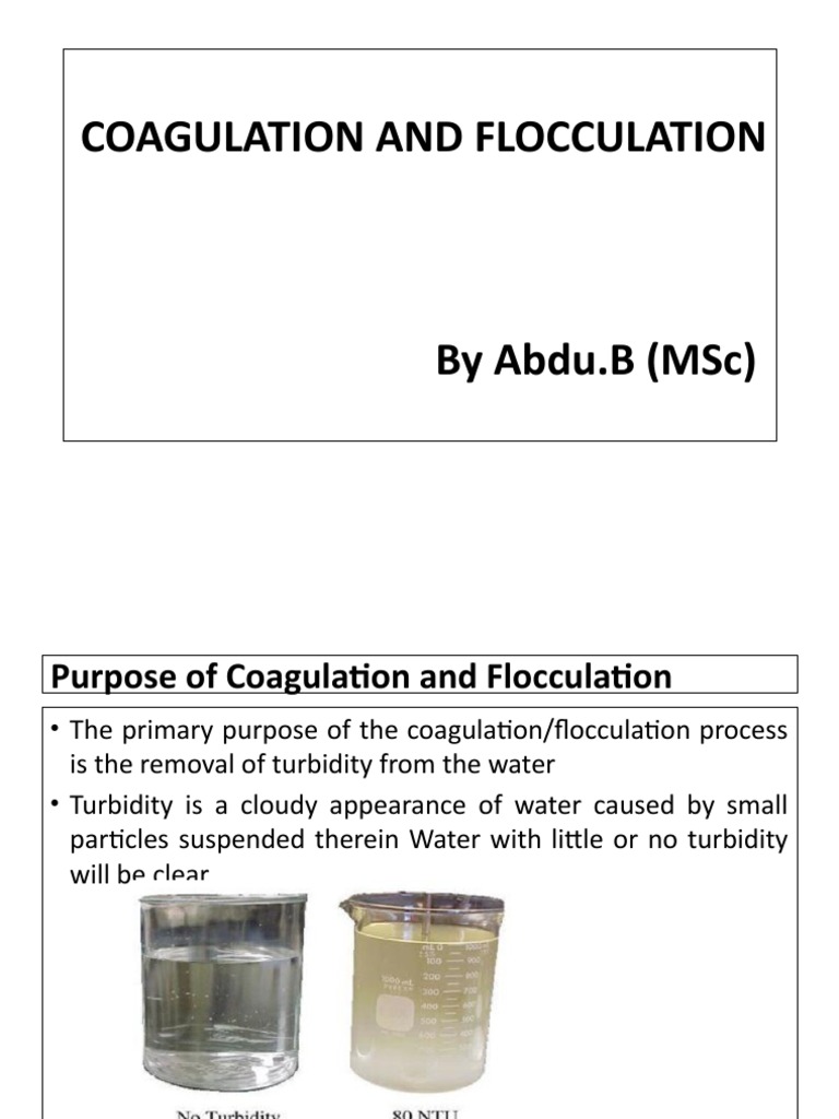 Coagulation and Flocculation in Water Treatment | PDF | Chemistry ...