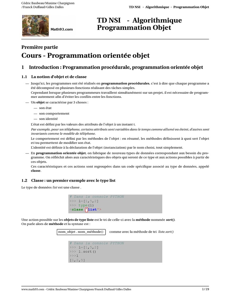 Instanciation de classes en Python | PDF | Classe (informatique ...