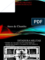 Ditadura Militar e Redemocratização