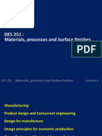 DES 251 Lecture 3: Manufacturing, Design Principles, Green Design