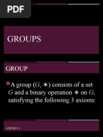 GROUPS, Subgroups and Cyclic Groups