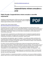 Cooperativismo Minero Encubre A Una Élite Empresarial - 2012-10-08