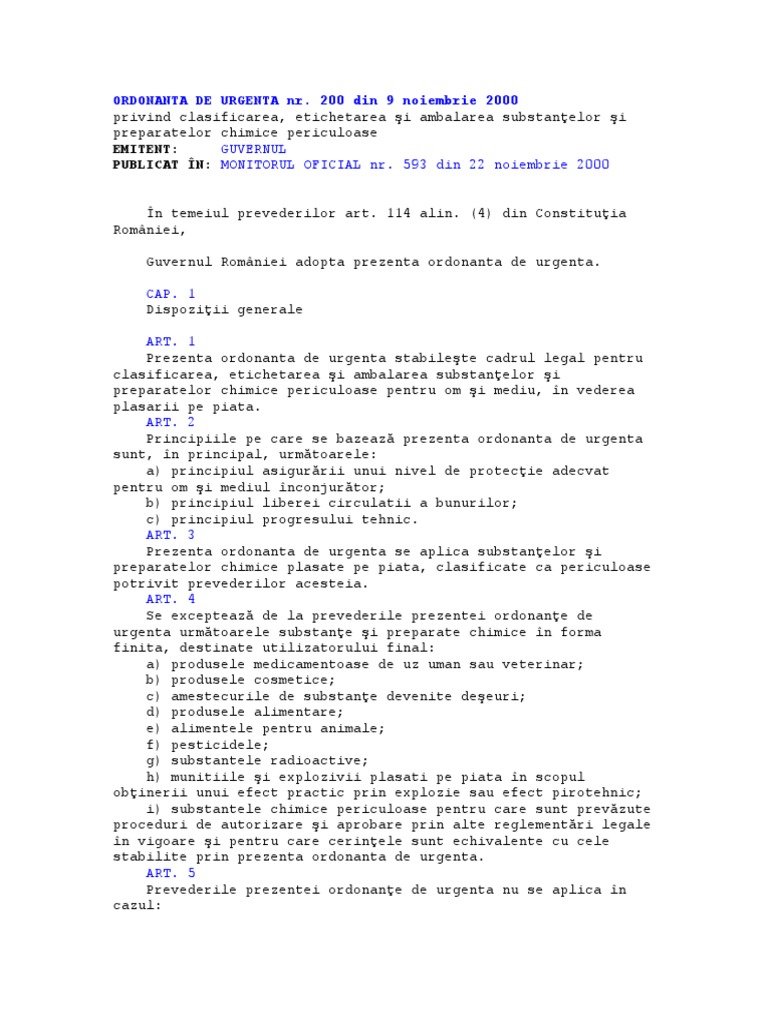 Ambalare Depozitare Substante Periculoase | PDF