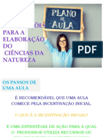 Ciências Roteiro para Elaboração Do Plano de Aula