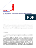 Aramayo, S. (2001) - La Labor Profesional de Bibliotecarios y Documentalistas en El Siglo XXI. Bibliotecología y Documentación