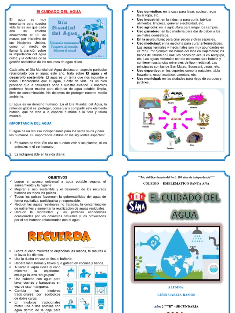 Cuidado del Agua: Importancia y Prácticas | PDF | Agua | Riego