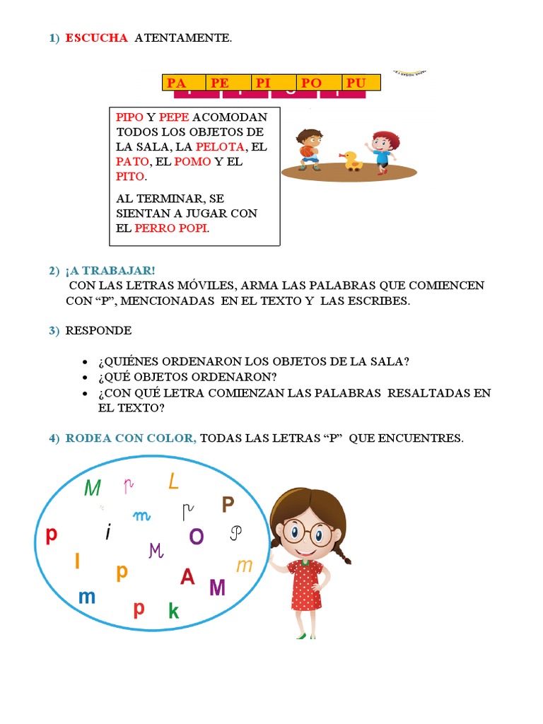 Actividades de Lengua para Primer Grado | PDF | Arte