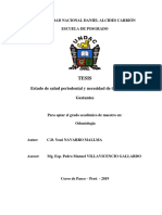 Tesis: Estado de Salud Periodontal y Necesidad de Tratamiento en Gestantes