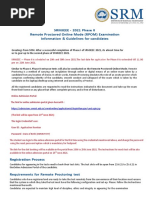 Remote Proctored Online Mode (RPOM) Examination Information & Guidelines For Candidates