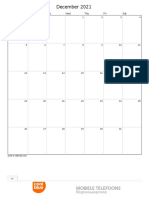 December 2021 Printable Calendar