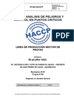 Plan Haccp Linea de Nectar