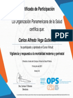 Curso Virtual Vigilancia y Respuesta a La Mortalidad Materna y Perinatal-Certificado Del Curso 1433796