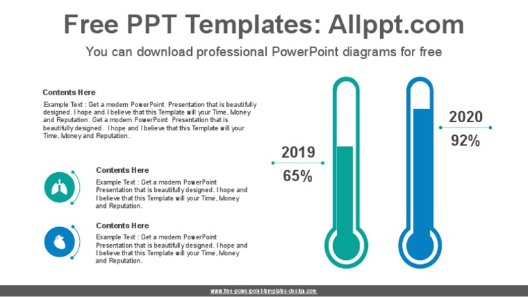 Thermometer Chart PowerPoint Diagram Template | PDF | Editing Software ...
