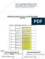 Women and Children Protecton Center Building (WCPC) Project: Issued Electrical Plan Vs New Required System