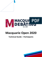 Macquarie Open Technical Guide - Participants