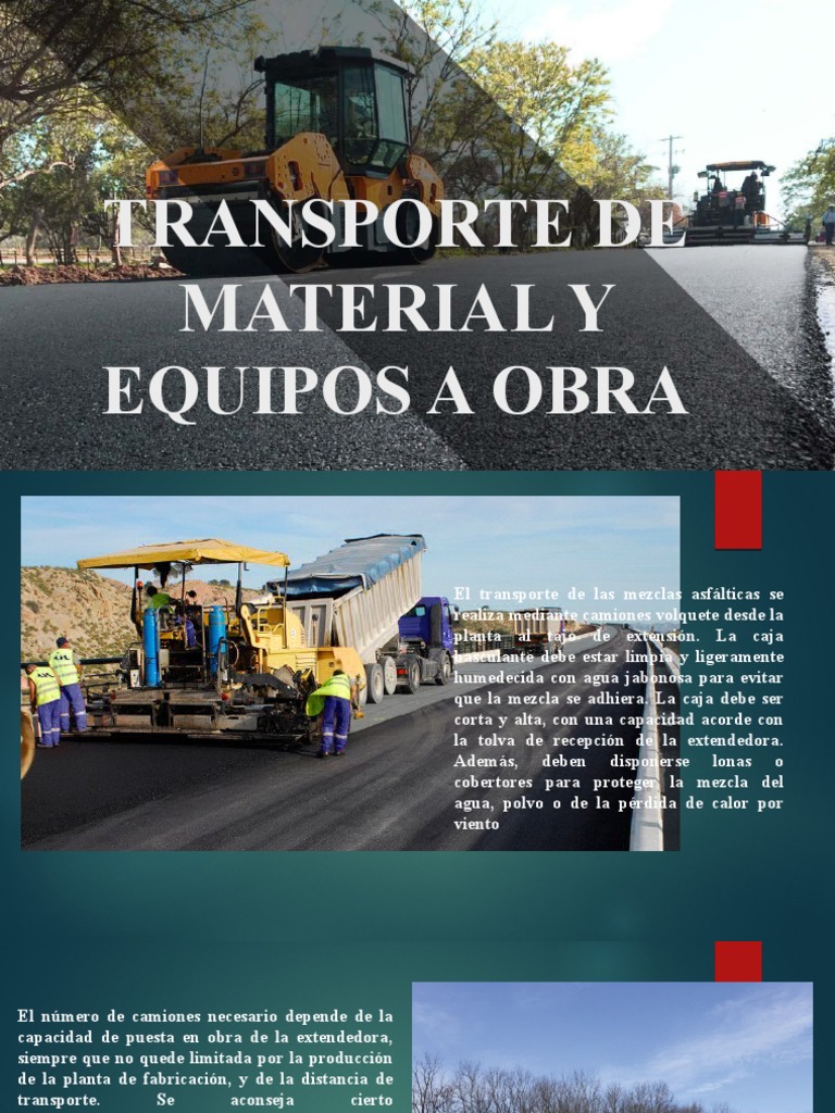 Transporte de Material y Equipos A Obra | PDF
