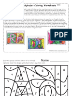 Hidden Alphabet Coloring Worksheets