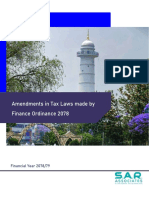 Amedments in Tax Laws SAR Associates 2078