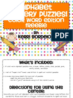 Alphabet Mystery Puzzles!: Color Word Edition Freebie