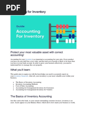 Accounting for Inventory