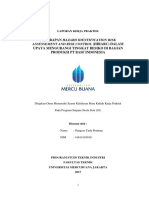 Penerapan Hazard Identification Risk Assessement and Risk Control (Hirarc) Dalam Upaya Mengurangi Tingkat Resiko Di Bagian Produksi PT Basf Indonesia