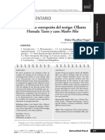 Delito de Corrupción Del Testigo