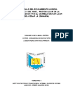 Desarrollo pensamiento lógico matemático preescolar