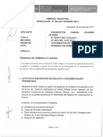 Plazo Previsto Por El Art 673 Renuncia de Herencia Se Computa a Partir de La Fecha de La Inscripcion de La Declaratoria de Herederos - Tribunal Registral 254-2017-SUNARP-TR-A