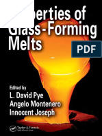 David Pye, Innocent Joseph, Angelo Montenero - Properties of Glass-Forming Melts-CRC Press (2005)