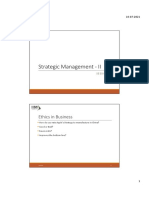 Strategic Management - II: Ethics in Business