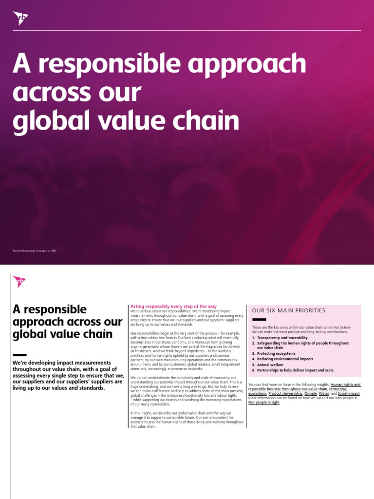 Responsible Global Value Chain Insights | PDF | Supply Chain | Value Chain