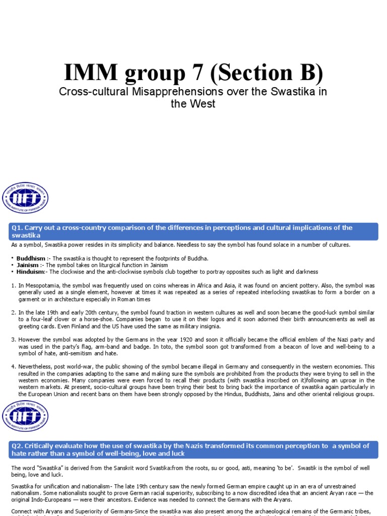 Group 7B Swastika Case Study IMM PDF Nazi Germany Nazism