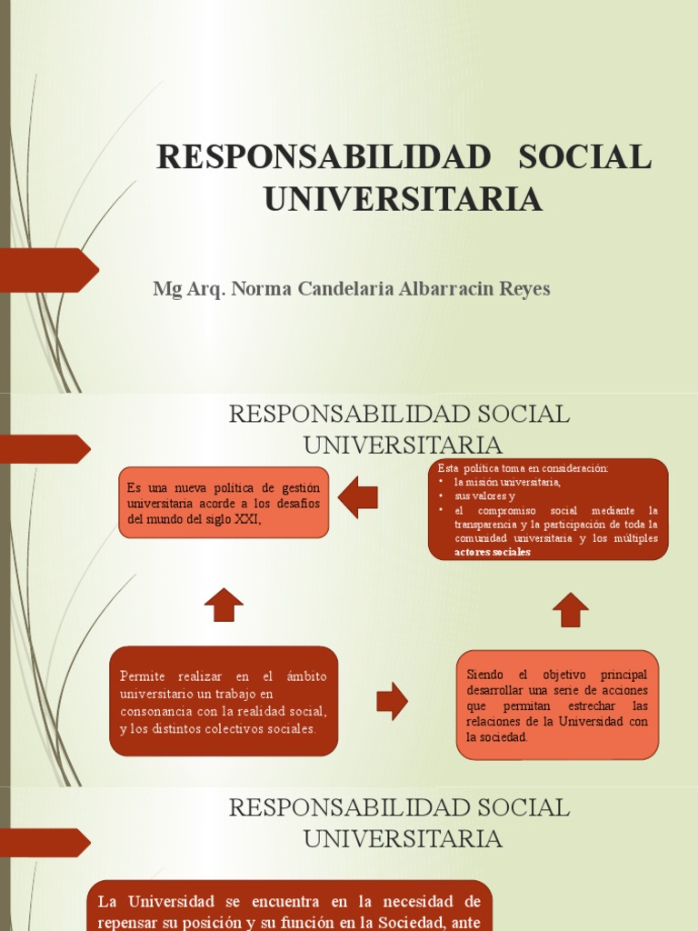 Responsabilidad Social Universitaria Pdf Responsabilidad Social