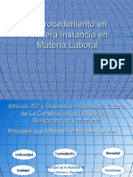 El Procedimiento en Primera Instancia en Materia Laboral