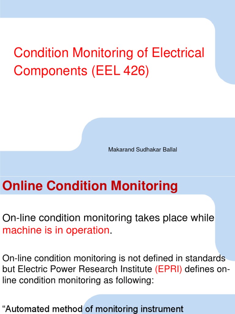 9.online Conditin MonitoringPart 1 | PDF | Automation | Electrical ...