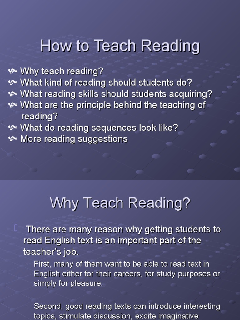 How to Teach Reading