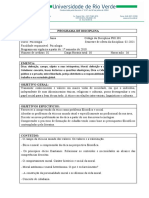 Plano de Disciplina e Cronograma