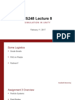 CS248 Lecture 8: Simulation in Unity