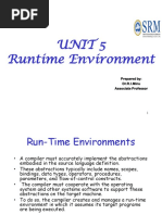 Unit 5 - Runtime Environment