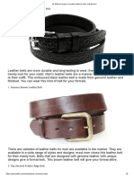 25 Types of Leather Belts for Men and Women