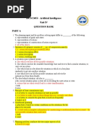 18CSC305J - Artificial Intelligence Unit IV Question Bank Part A