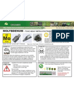 Molybdenum Toxic Heavy Metals Fact Sheet