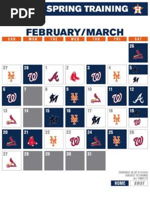 Astros Schedule May 2022 Astros 2022-St Schedule | Pdf