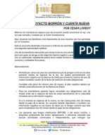 ABC DEL PROYECTO BORRÓN Y CUENTA NUEVA. Por Cesar Lorduy