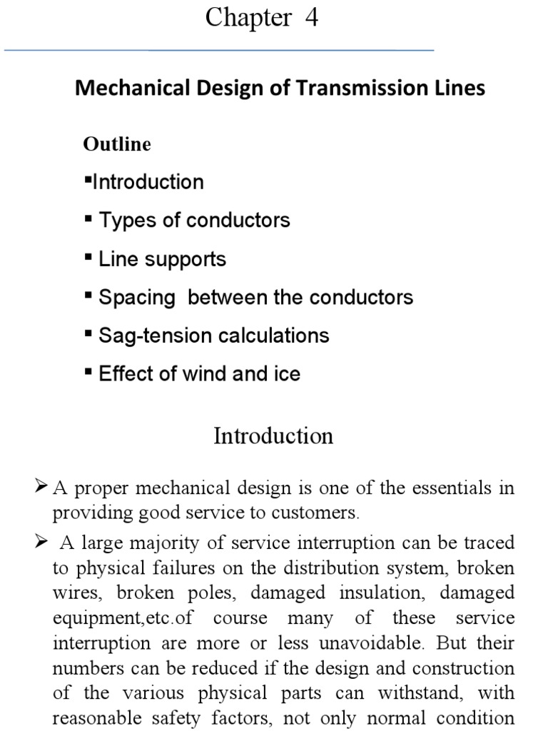 Mechanical Design of Transmission Lines | PDF | Electrical Conductor ...