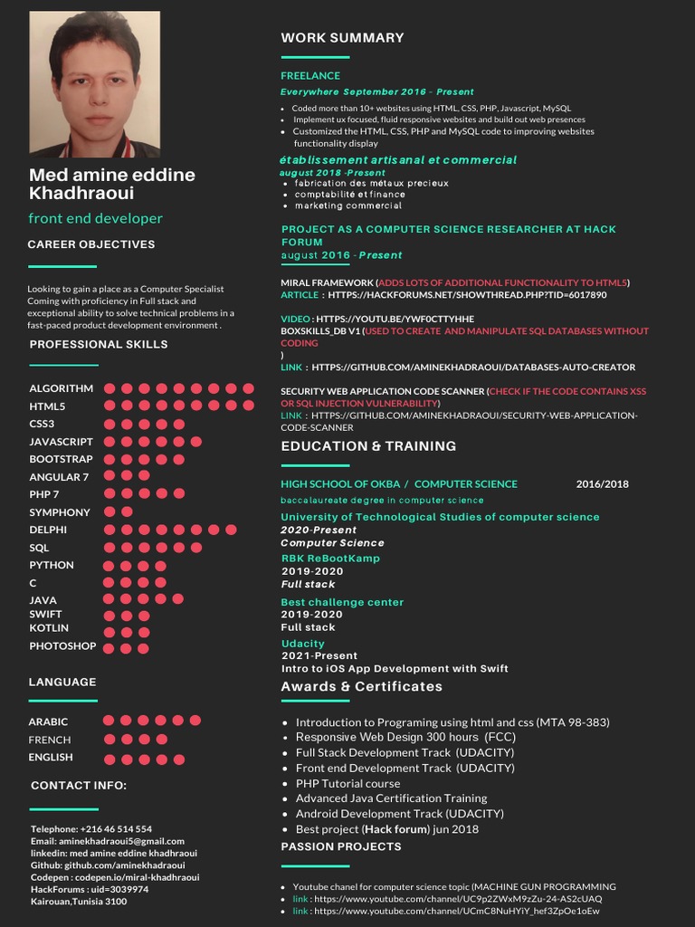 Full Stack Developer Resume | PDF | Php | Web Application