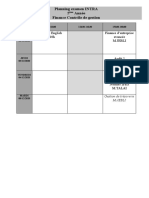 Planning Examen INTRA FCG